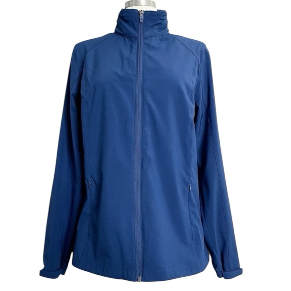 🆕 WALTER HAGEN - LADY HAGEN zip front waterproof golf coat Navy Jacket Size M